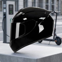 Sporty Full Face | Glossy with Visor, for Commuting