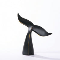 fishes Tail Sculpture Marine-Themed Abstract Sculpture Modern Statue for Art Collectors, Office Desk, Entryway Console