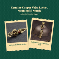 Sturdy Copper Vajra Trinket, Tibetan Locket Keychain, Handmade Religious Trinket, Vintage Pestle Necklace, Feng Shui Decoration