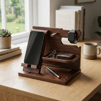 Wooden Phone Stand Wooden Phone Stand Freestanding for Desk, Office, Nightstand