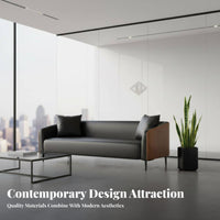 Modern Design 3-Seater Office Sofa High Resilience Cushion 3-Seater Waiting Bench Long-Lasting Construction Reception Seating Thickly Padded Seat for Business Owners, Interior Designers, Lounge Area, Lobby, Hospital, Medical Office