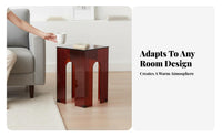 Wavy Pedestal Side Table Creative Sculptural Design Indoor Furniture for Renters