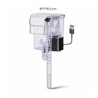 Aquarium Filter with Surface Skimmer Transparent for Desktop Aquariums