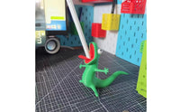 3D-Printed Reptile Pen Holder Curved Tail Reptile Pen Holder Smooth Surface