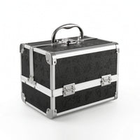 Makeup Case with Mirror Portable Makeup Box with Mirror Rigid-Construction Cosmetic Organizer   for Vanity Table