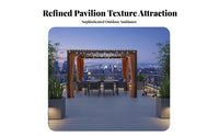 Aluminum Loered Pergola Waterproof Aluminum Gazebo Protection Loered Pergola for Garden Enthusiasts, Entertainers