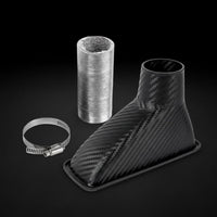 Carbon Fiber Pattern Air Duct Kit Universal Fit Carbon Fiber Pattern Air Funnel Easy to Install for Race Track