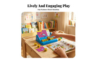 Rolling Cylinder English Phonics Machine Educational Phonics Machine Toy Reading Skills Counting Practice Toy Screenless for Preschoolers