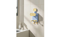 Bathroom Shelf with Hooks Detachable Wall Organizer Multifunctional for Washroom