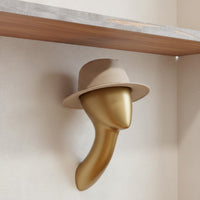 Wall Hat Display Head Wall-Mounted Head Mannequin Multipurpose Beauty Accessory for Salon