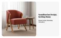 Upholstered Single Sofa Nordic Aesthetic Lounge Chair Minimalist Design Comfortable for Homeowners, Hotel, Living Room