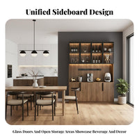 Beverage Cabinet Sideboard Light Luxury Living Space Design Room Display Cabinet Multi-Functional Sideboard with Drawers for Entertainers, Homeowners