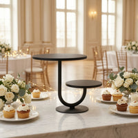 Lace Trim Two Tier Cake Stand Stable Base Gold Cake Stand Vintage Design Dessert Display Set for Wedding