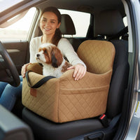 Dog Car Booster Seat Soft Padded Car Pet Bed Sturdy Foam for Travel, Dogs