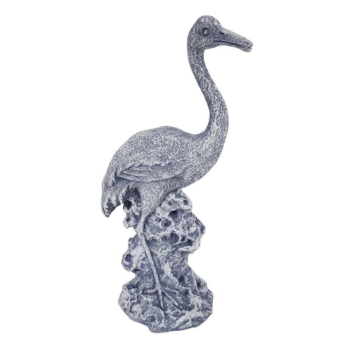 Crane Fishing Ornament Elegant Design Crane Statue Gift Idea Animal Sculpture for Courtyard, Pond,