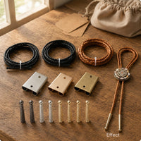 Bolo Tie Findings Kit Silver-Tone Bolo Tie Kit Coiled