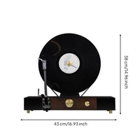 Vinyl Record Player Ornament Creative Retro Record Player Model Sculpture for Entryway Console