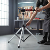 Aluminum Alloy Bike Work Stand with Tool Tray Heavy-Duty Adjustable Bike Repair Stand 360° Rotating Clamp Sports Gear for Garage