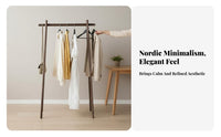 Floor-Standing A-Frame Clothes Rail Minimalist Design Garment Rack Space-Saving Clothing Stand Easy Assembly for Boutique Owners, Homeowners, Students, Bedroom, Entryway, Retail Display, Dorm Room