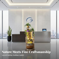 Indoor Waterfall Water Feature Simulated Landscape Cascading Waterfall Panel Water Feature Mist Effect Feng Shui Water Feature for Business Owners
