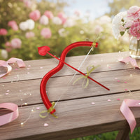 Feathered Cupid Costume Set with Wings Heart-Shaped Cupid Wings and Bow Kit Lightweight Decorative for Cosplayers, Partygoers, Valentine's Day, Halloween, Photo Shoots