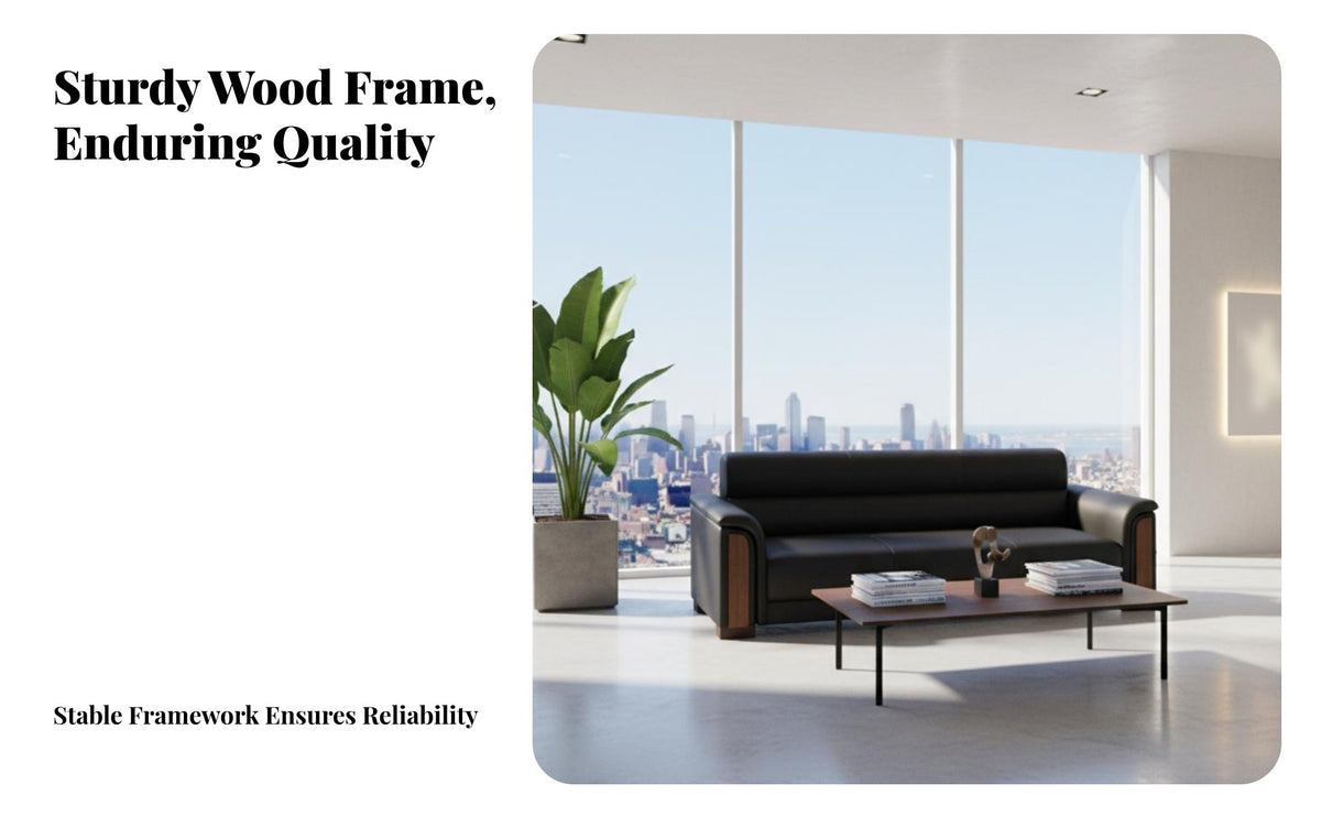 contemporary minimalist Design Business Couch and Table set Comfortable Backrest sectional Sofa Set high-density foam Foam Office Furniture long-lasting Construction for Clients, Interior Designers, Waiting Room, Hotel Lobby