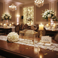 Heart Lock Card Box Transparent Party Decor Easy to Accessible for Banquet