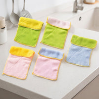 Microfibre Cloth Low Lint Cleaning Cloths, Microfibre Cloth 15cm x 25cm for Dishes, Uniform Pattern Machine Washable Tool for Kitchen Use