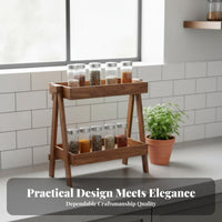 2-Tier Collapsible Shelf Installationno-Assembly 2-Tier Plant Stand Foldable