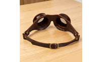Steampunks Goggles Retro Goggles with Leather Strap Industrial Eyewear for Cosplay, Halloween