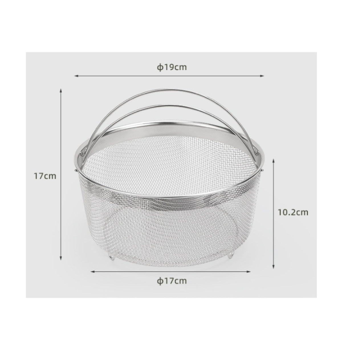 Stainless Steel Colander Easy to Clean Mesh Strainer Basket Long-Lasting