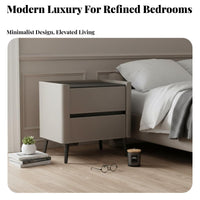 2-Drawer End Table Luxury and aesthetic Nightstand Fully Assembled for Guest Room, Hotel