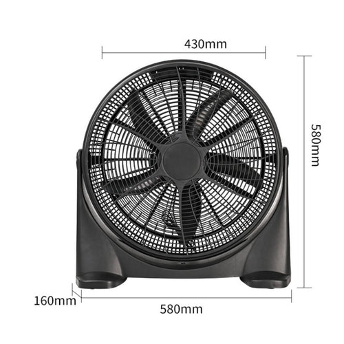 3-Speed Settings Freestanding Desk Fan Adjustable Tilt Tabletop Fan Button Control Household Appliance Wide Base