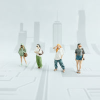 4 Pieces Painted Miniature Figure Detailed Scale Model Figure Vibrant Toy Compact for Collectors