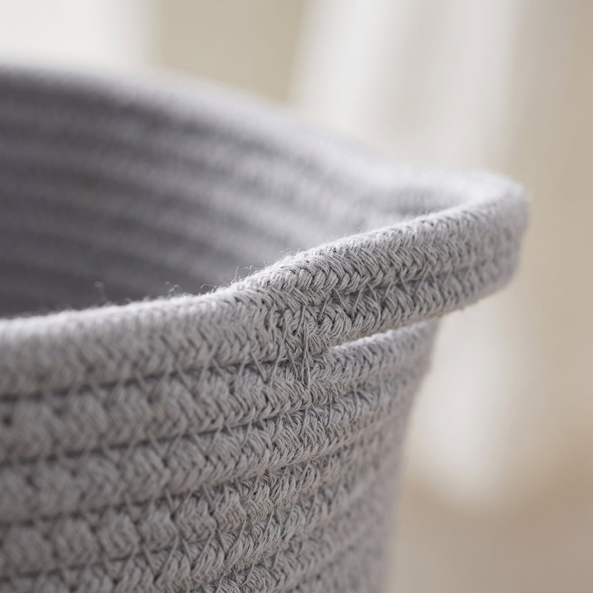 Cotton Rope Woven Laundry Hamper Storage Basket for Clothes and Toys
