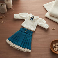 1/12 Scale Doll skirt and shirt Outfit Lace Trim Doll Clothing Set for 6inch Action Figures