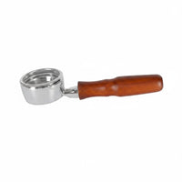1 Piece Coffee Machine Handle Espresso Portafilter Fine Mesh Filter Alloy Wood Construction Ergonomic Grip Suitable for Home Barista Brewing
