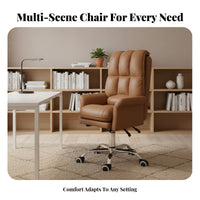 Lumbar & Headrest Support Reclining Chair with Footrest Ergonomic Design High-Back Gaming Seat with Footrest Adjustable Height Swivel Recliner Heavy-Duty Base for Remote Workers, Students, Gamers, Study Room, Bedroom