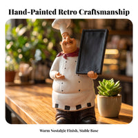 Tabletop Chef Statue with Message Board