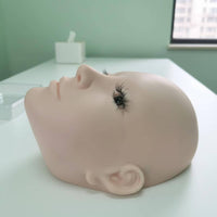 Eyelash Extension Practice Head Soft Gel Eyelash Extension Mannequin Skin-Tone