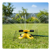 Rotating Sprinkler Head Wide Spray Coverage Outdoor Watering Easy to Install