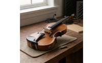 Beginner Kit Adult-Size 4/4 Electric Violin Antique Matte Finish String Instrument Natural Brown