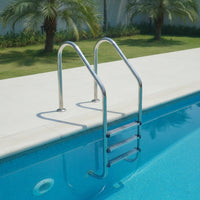 Stainless Steel Pool Ladder Polished 4-Step Pool Ladder Rust Resistant Non-Slip for Swimming Pools, Spas