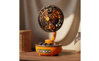 Vintage Design Table Fan Ambient Light Retro Desk Fan Quiet Function for Desktop