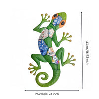 Metal Wall Hanging Weatherproof Wall Art Colorful Design Reptile Metal Decor for Garden, Living Room