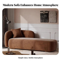 Modern Design Upholstered Chaise Lounge Minimalist Design Oversized Chaise Lounge High-Density Foam Living Room Furniture Curved Backrest for Hotel Owners, Interior Designers, Apartment, Bedroom, Reading Nook, Home Office