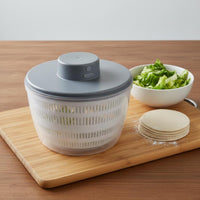 Large Capacity Electric Salad Dryer Rapid Dehydration Electric Vegetable Dryer Food-Grade Material Vegetable Dehydrator Bowl Two-Tier Design