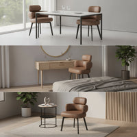 Modern Swivel Accent Chair with Leather Upholstery Padded Swivel Accent Chair for Living Room, Home Office, Vanity