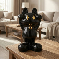 Fortune Cat Figurine Modern Cat Figurine Fortune Ornament for Entryway