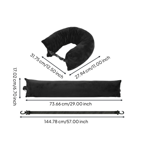 Fillable Travel Pillow Case Multi-Functional Design Fillable Travel Pillow Space Saving Stuffable Neck Support for Camping, Hiking